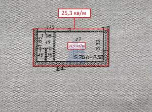 Студия квартира, вторичка, 25м2, 3/9 этаж