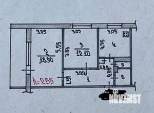 2-к квартира, вторичка, 54м2, 2/9 этаж