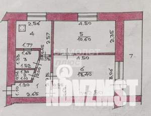 2-к квартира, вторичка, 38м2, 5/5 этаж