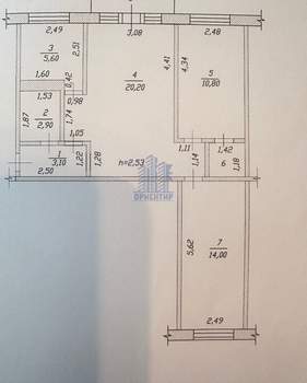 3-к квартира, вторичка, 58м2, 2/5 этаж