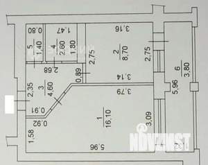 1-к квартира, вторичка, 34м2, 2/6 этаж