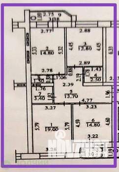 3-к квартира, вторичка, 90м2, 9/9 этаж