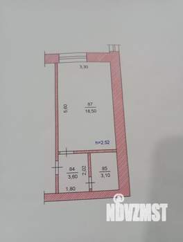 1-к квартира, вторичка, 26м2, 7/9 этаж