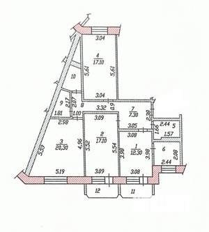 3-к квартира, вторичка, 101м2, 10/10 этаж