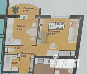1-к квартира, вторичка, 34м2, 1/10 этаж