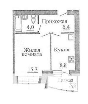 1-к квартира, вторичка, 35м2, 2/9 этаж