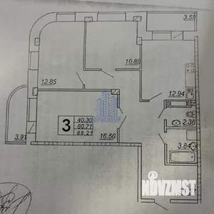 3-к квартира, вторичка, 90м2, 3/25 этаж