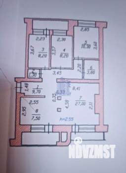 4-к квартира, вторичка, 89м2, 4/6 этаж