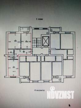 2-к квартира, вторичка, 58м2, 1/9 этаж
