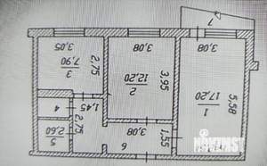 2-к квартира, вторичка, 50м2, 4/9 этаж