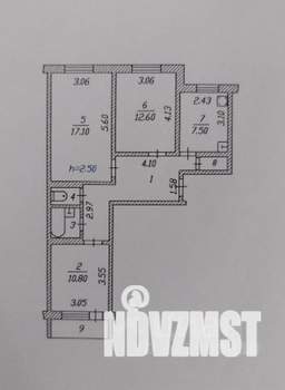 3-к квартира, вторичка, 70м2, 3/9 этаж