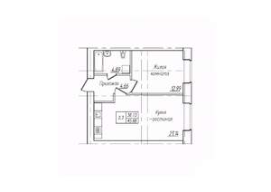 2-к квартира, вторичка, 46м2, 3/10 этаж