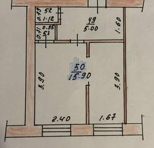 Студия квартира, вторичка, 23м2, 1/5 этаж