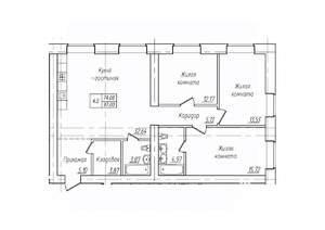 4-к квартира, вторичка, 97м2, 2/10 этаж