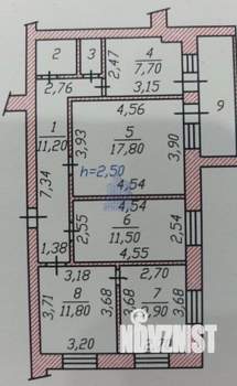 4-к квартира, вторичка, 74м2, 5/9 этаж