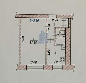 1-к квартира, вторичка, 30м2, 4/5 этаж