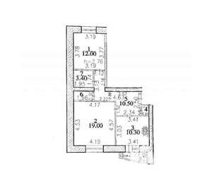 2-к квартира, вторичка, 60м2, 5/5 этаж
