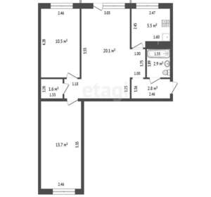 3-к квартира, вторичка, 57м2, 5/5 этаж