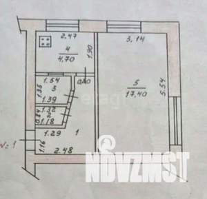 1-к квартира, вторичка, 30м2, 4/5 этаж