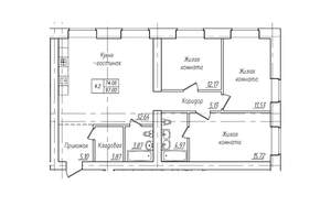 4-к квартира, вторичка, 97м2, 5/10 этаж