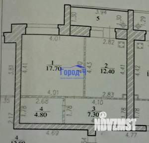 1-к квартира, вторичка, 47м2, 5/7 этаж
