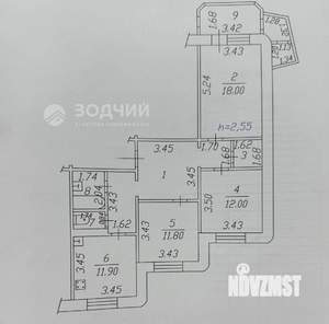 3-к квартира, вторичка, 85м2, 7/16 этаж