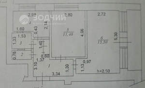 2-к квартира, вторичка, 46м2, 2/12 этаж