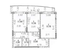 2-к квартира, вторичка, 68м2, 8/9 этаж