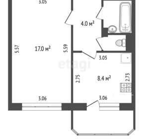 1-к квартира, вторичка, 33м2, 5/10 этаж