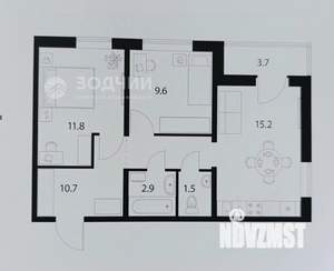 2-к квартира, вторичка, 55м2, 8/24 этаж