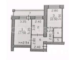 2-к квартира, вторичка, 56м2, 8/10 этаж