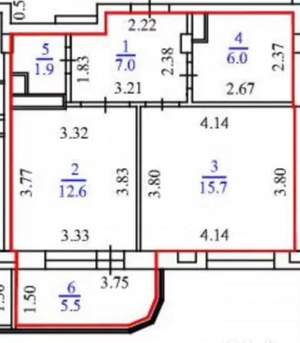 1-к квартира, вторичка, 49м2, 8/11 этаж
