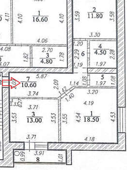 2-к квартира, вторичка, 63м2, 5/8 этаж