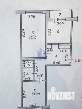2-к квартира, вторичка, 53м2, 1/5 этаж