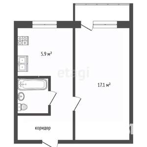 1-к квартира, вторичка, 30м2, 3/5 этаж