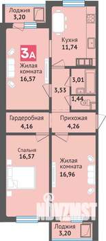 3-к квартира, вторичка, 85м2, 5/16 этаж