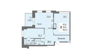 2-к квартира, сданный дом, 98м2, 7/16 этаж