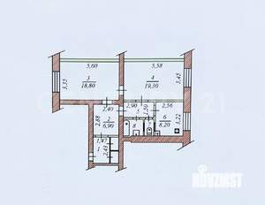 2-к квартира, вторичка, 70м2, 2/4 этаж