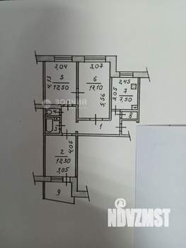 3-к квартира, вторичка, 70м2, 2/9 этаж