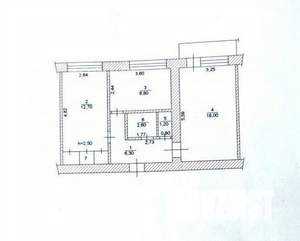 2-к квартира, вторичка, 52м2, 3/5 этаж