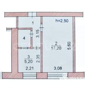 1-к квартира, вторичка, 29м2, 3/5 этаж