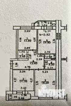 3-к квартира, вторичка, 82м2, 9/9 этаж