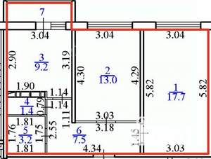 2-к квартира, вторичка, 54м2, 15/16 этаж