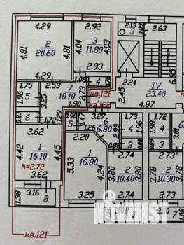 2-к квартира, вторичка, 70м2, 4/9 этаж