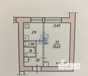 1-к квартира, вторичка, 34м2, 8/9 этаж