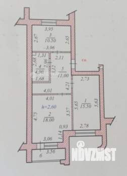 2-к квартира, вторичка, 60м2, 6/6 этаж