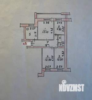 4-к квартира, вторичка, 76м2, 7/10 этаж