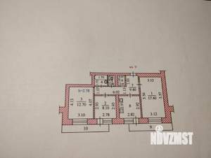 3-к квартира, вторичка, 70м2, 2/4 этаж