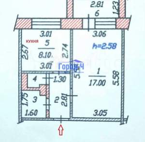 1-к квартира, вторичка, 34м2, 3/10 этаж