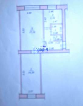 2-к квартира, вторичка, 44м2, 1/5 этаж